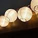 White Lanterns String Lights - 24 Indoor Outdoor Mini Nylon LED String Lights Extra Long 16ft With Remote Control - Extendable - Connect up to 3 Sets - Bonus Hanging Hooks
