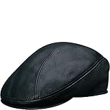 Stetson Cloth Men's Distressed Leather Ivy Hat, Black, Large/X-large
