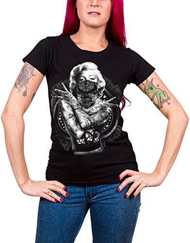 Marylin Monroe T Shirt Outlaw Official Womens Junior Fit Black