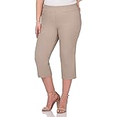 Rekucci Curvy Woman Plus Size Classic Pull-On Stretchy Straight Leg Capri