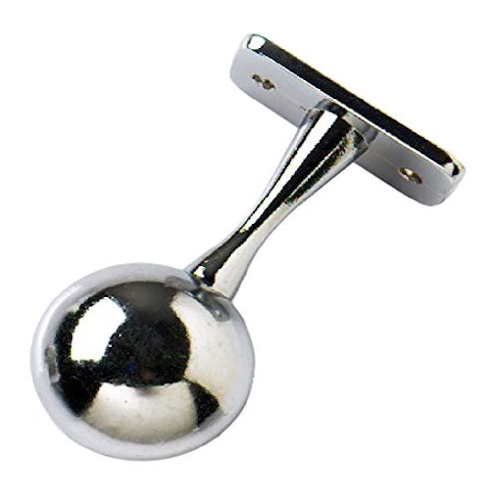 Merriway BH04421 (2 Pcs) Chrome Wardrobe Rod Rail End Supports Brackets, 25 mm (1 inch) - Pack of 2 Pieces