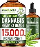Pain Relief - High Bioavailability Extract - 15000 MG - 100% Natural Pain, Anxiety & Stress Relief - Made in USA - Anti-Inflammatory, Hip & Joint Support - Zero THC, NO CBD (CANNABIDIOL)