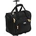 Lucas Cabin Luggage Collection - Small Lightweight 16 Inch Under Seat Bag - Garment Briefcase for Men & Women - Carry On Suitcase with 2- Rolling Spinner Wheels (Black)