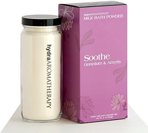 Aromatherapy Bath and Body Gift Set - Geranium &amp; Amyris Milk Bath Powder &amp; White Clay Soap