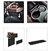 niceEshop(TM) Console Side Pocket, Leather Car Seat Gap Catcher with Coin Organizer and Cup Holder, Black and Red, 1Pcs, Left