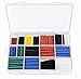TUOFENG 670 pcs 2:1 Heat Shrink Tubing kit, 6 Colors 12 Sizes Insulation Tube Apply to Electrical Wire Cable Wrap Assortment Electric