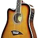 Kona K2LTSB Left-Handed Acoustic Electric Dreadnought Cutaway Guitar in Tobacco Sunburst Finish
