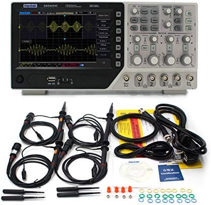 SHIJING Official DSO4254C Digital Oscilloscope 4 Channels 250Mhz LCD PC Portable USB Oscilloscopes +EXT+DVM+Auto Range Function