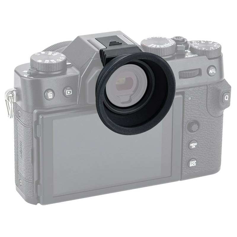 Extended-Type Soft Silicone Eyepiece for Fujifilm X-T30III X-T30II X-T30 X-T20, X-T10 (Equipped & Secured with Camera Hot Shoe)