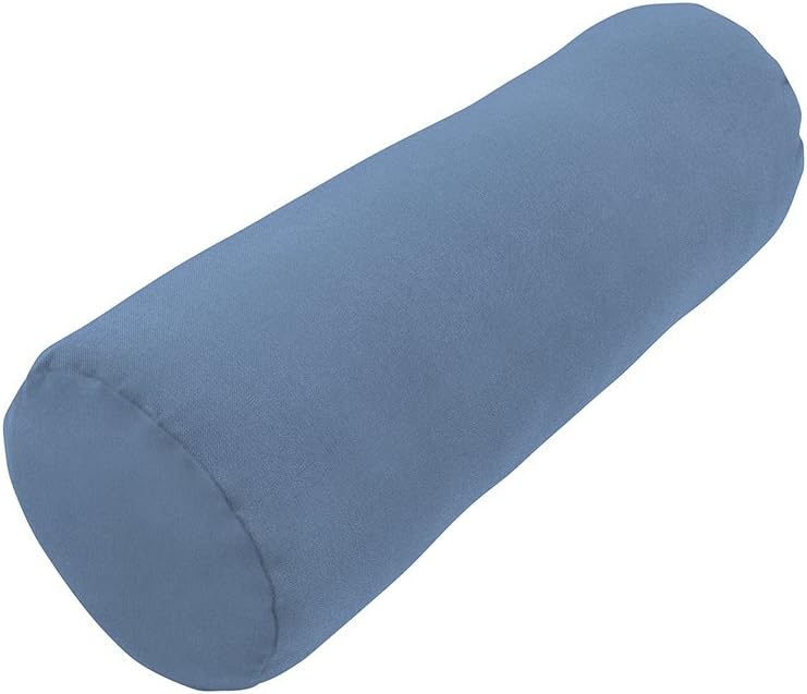 Easy Way Products Knife Edge Sewn Solid Canvas Closed Bolster, 20" L X 7" W, Sapphire