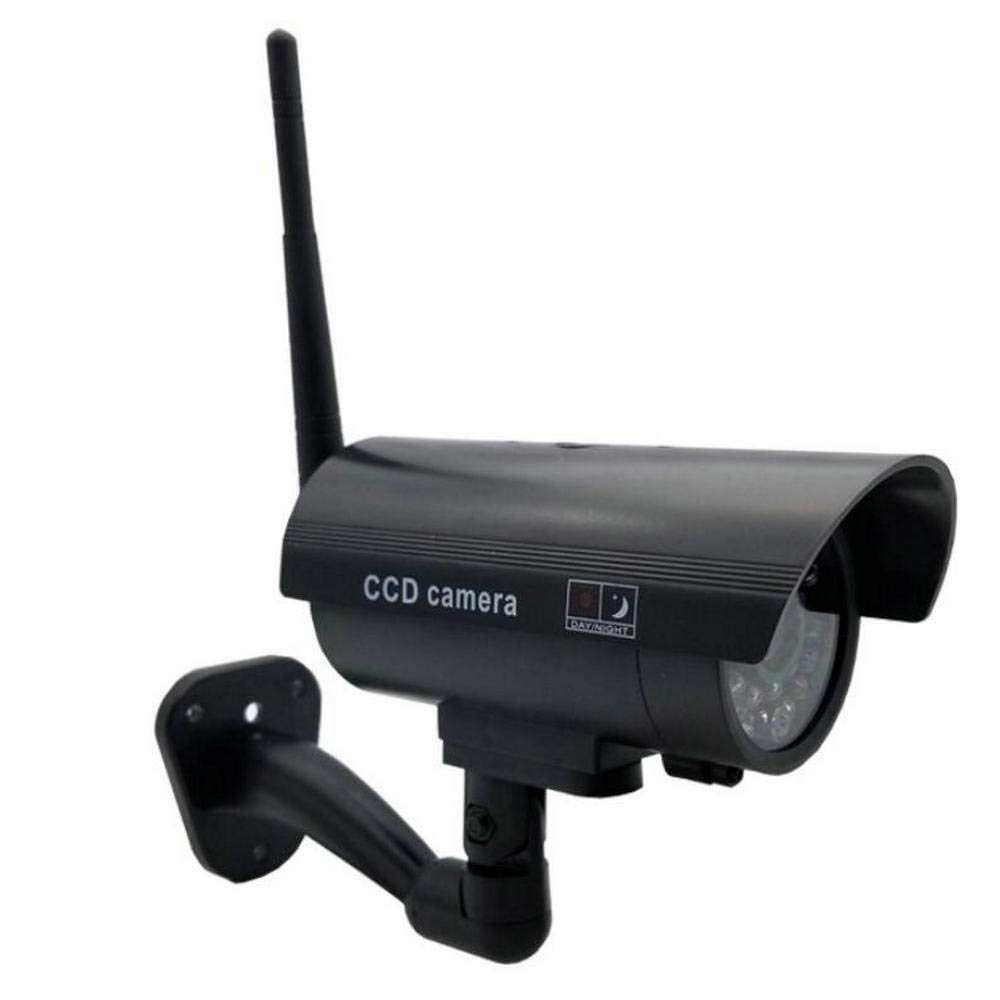 BW 2600BF Fake Dummy Camera with WiFi Antenna CCTV Surveillance System Outdoor Simulated Red Led Light for Home Security Warning Sticker Decals