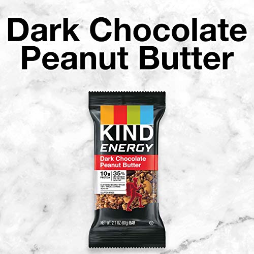 KIND Energy Bar, Dark Chocolate Peanut Butter, Gluten Free, Low