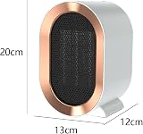 Deyaah 1200W Ceramic Plug In Fan Heater Portable 2 Heat Modes 220V White view 7