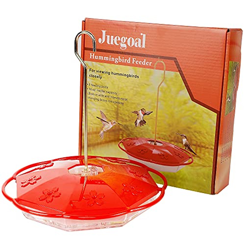 Juegoal Hummingbird Feeder with 8 Feeding Ports, Hanging Design for