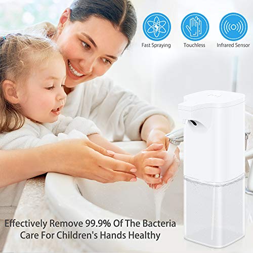 VEEAPE Alcohol Dispenser Automatic Hand Sanitizer Alcohol Spray, 350ml Non-Contact Sprayer Bottles Infrared Induction Touchless Soap Dispenser Auto Hands Free Liquid Pump