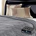 Sunbeam Heated Blanket | Microplush, 10 Heat Settings, Slate, Twin - BSM9KTS-R825-16A00