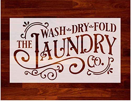 Amazon.com: Farmhouse Laundry Wash Dry Fold ~ Reusable Stencil ~ 8"x11 ...