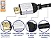 Reos Gear 5FT Premium Certified HDMI Cables 2-Pack Plus Coupler | Perfect for 4k HDR Gaming, Movies and ARC | HDMI 2.0b (4K @ 60Hz) High Speed 18Gbps | Gold-Plated Connectors and Slim Cables