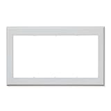 Levven 4-Gang Snap-On Screwless Wall Plate, White