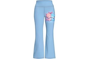 Spowatriy Flare Yoga Pants for Girl High Cut Legging Tummy Control Kids Long Trousers Casual Bell Bottom Sweatpants