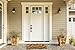 DII Floral Design Collection Natural Coir Doormat, 17x29, Black Ferns