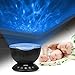Ocean Wave Night Light, Komake Baby Night Light Projection USB Timer Bedroom Nursery Projector With Mini Music Player, Remote Control Rotating Goodnight Light For Toddler Kids Children Adults(Black)