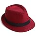HDE Unisex Pattern Stingy Short Brim Gangster Cuban Style Fedora Hat Cap (Red Houndstooth)