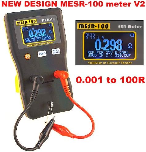 MESR-100 AutoRanging In Circuit ESR Capacitor /Low Ohm Meter Up to 0.01 to 100R