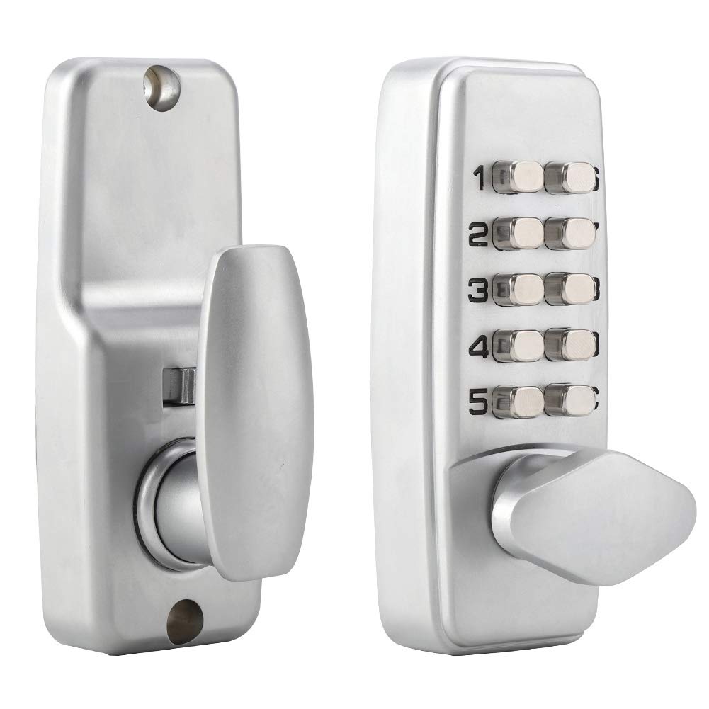 Garosa Keyless Entry Door Lock Digital Code Keypad Zinc Lever Handle for Front Exterior Doors Home Office Security Password Lock with Combination Mechanism
