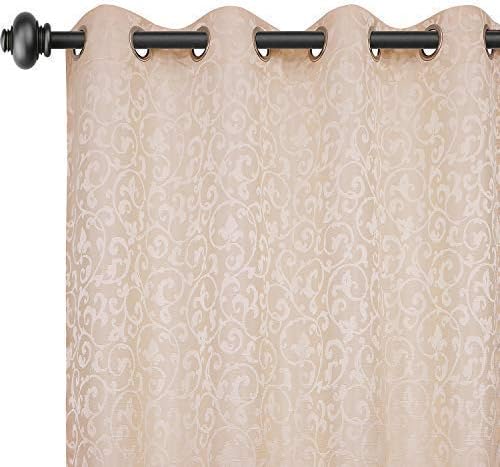 Urban Hues Eyelet Polyester Jacquard Fabric Window/Door Curtains