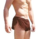 Men's Split Side Short Shorts Sexy Breathable Large Split Sides Mesh Athletic Shorts