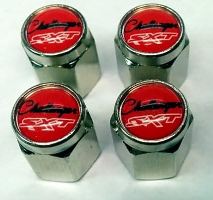 Dodge Challenger SXT Valve Stem Caps (Chrome - Red)