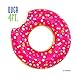 Play Platoon Jumbo Donut Pool Float - Gigantic Pink Donut Inflatable - Fun for The Beach or Pool, Includes Patch Kit