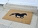 CKB LTD Horse Novelty Doormat Unique Doormats Front/Back Funny Door Mats Made with A Non-Slip PVC Backing - Natural Coir - Indoor & Outdoor