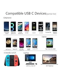 Cable USB tipo C, cable Covery USB C 4 unidades (1 x 1 pie, 2 x 4 pies, 1 x 6 pies) gris
