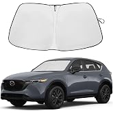 Foldable Front Windshield Sunshade fit for Mazda CX-5 2017-2026 | 2026 Upgrade Reflector Car Shade Automotive Windshield Sunshades for Mazda CX-5 Windshield Sun Shade Keeps Vehicle Cool
