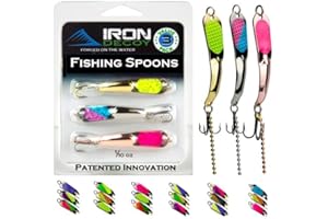 IRON DECOY Spoon Fishing Lures, 3 Pack Fishing Lures Kit, Casting, Trolling, Jigging, Ice, Lake, River, Stream, Freshwater, Trout, Bass, Walleye, Salmon, Crappie, Panfish