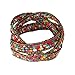 SusenstoneLady Bohemian Beaded Bangle Bracelet Multilayer Jewelry
