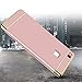Neivi Huawei P9 Lite Case, 3 In1 Ultra Slim Full Protective Hard Anti-Scratch Shockproof Electroplate Frame with Metal Texture Armor PC Hard Back Case Cover & Skin for Huawei P9 Lite (Rose Gold)