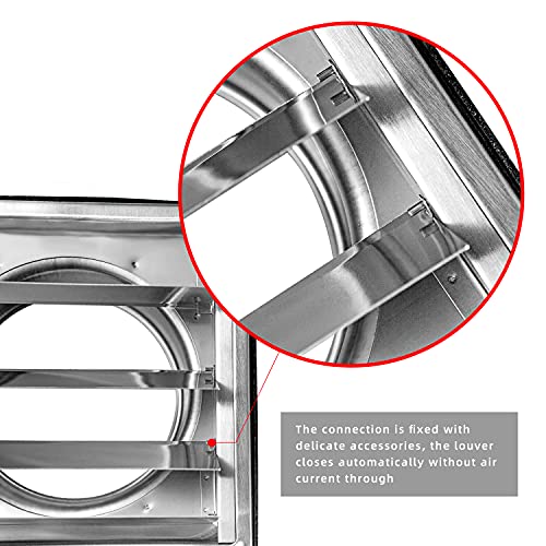 FRESH SPEED 5 Inch Stainless Steel Dryer Vent Cover Outdoor Air Vent