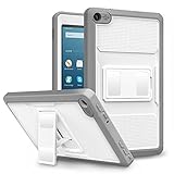 MoKo Case for Fire HD 8 2016 Tablet - Full Body Rugged Cover with Built-in Screen Protector for Fire HD 8 (Previous 6th Gen - 2016 Release ONLY), WHITE & GRAY (NOT FIT the Latest 7th Gen 2017 Tablet)