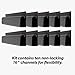 Cable Management Kit - 10-Pack 16-Inch J Channel Wire Organizers for Cords - Easy to Install Cord Hider Kit for Desk, Office, and Kitchen Use - Cable Management Under Desk by Simple Cord (Black)