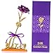 Beferr 24K Gold Artificial Forever Rose Flowers Gifts for Women, Mom Teen Girls Girlfriends Grandma for Valentine's Day, Anniversary, Birthday and Mother's Day (Purple)