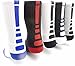 [5 Pairs]Men's Sports Socks Basketball Football Athletic Crew by JiYe, Assorted Colors, Shoe Size:Mens 6-10 Womens 7-11
