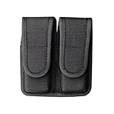 Bianchi Accumold 7302 Black Double Magazine Pouch (Size 4 Glock 20 Hidden Snap)