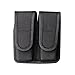 Bianchi, 7302HS AccuMold Double Magazine Pouch, Snap, Size 4, Black