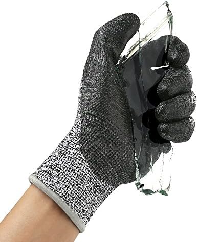 Cut Resistant Gloves XL Work Gloves Level 5 Cut Proof Protection Gloves for Women and Men EN388 Safety Gloves for Kitchen Cooking, Gardening, Carpentry, Construction, 1 Pair