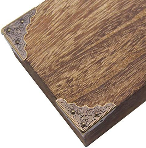 Retro Type {Hardware} Units, 1Pc Cupboard Deal with 106x42mm, 1Pc Vintage Buckle Butterfly Latch Hasps 45x37mm, 1Pc Chinese language Lock, 2Pcs Bronze Hinge 40x33mm, and 4Pcs Field Nook Protectors 31x31mm, Screws