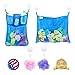 2 x Mesh Bath Toy Organizer + 6 Ultra Strong Hooks – The Perfect Bathtub Toy Holder & Bathroom or Shower Caddy – These Multi-use Net Bags Make Baby Bath Toy Storage Easy – For Kids & Toddlers