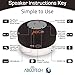Abco Tech Water Resistant Wireless Bluetooth Shower Speaker with Suction Cup and Hands-Free Speakerphone, Black